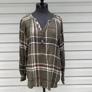 Universal thread Plaid Pullover Top Size Large